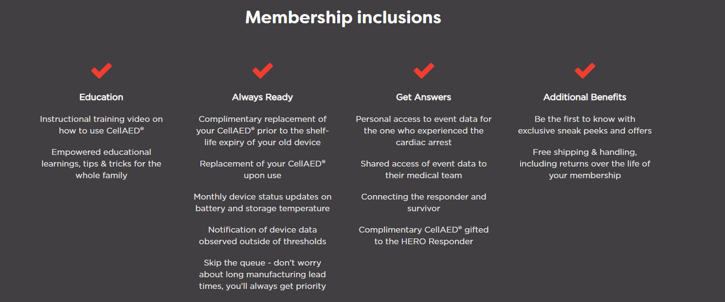 CellAED Unit & CellAED for life™ 12 month membership