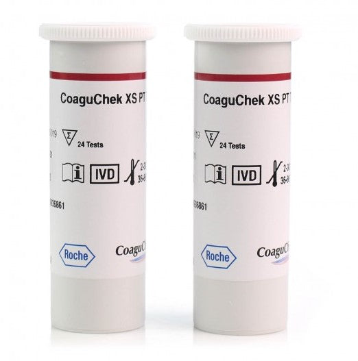 CoaguChek XS PT Test Strips - 2 x 24 (48 Test Strips) - Roche