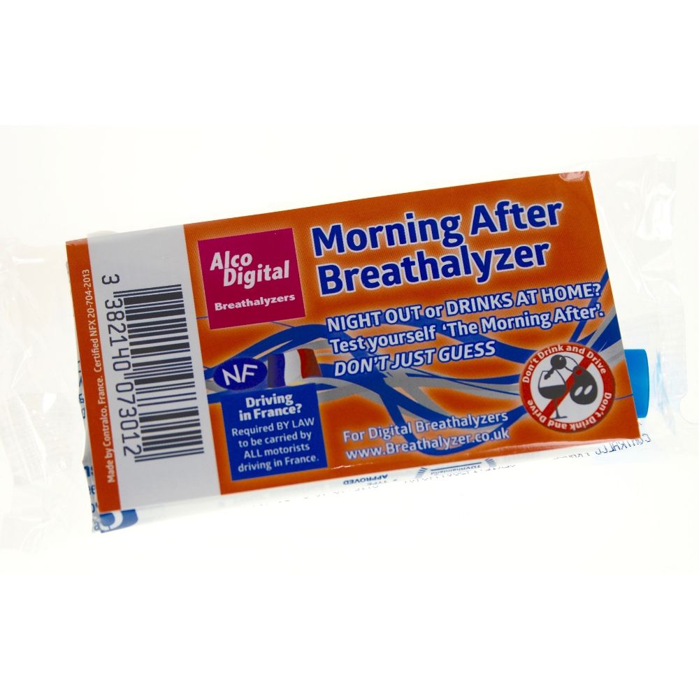 Single Use NF Approved French 0.05% Breathalyzer Kit