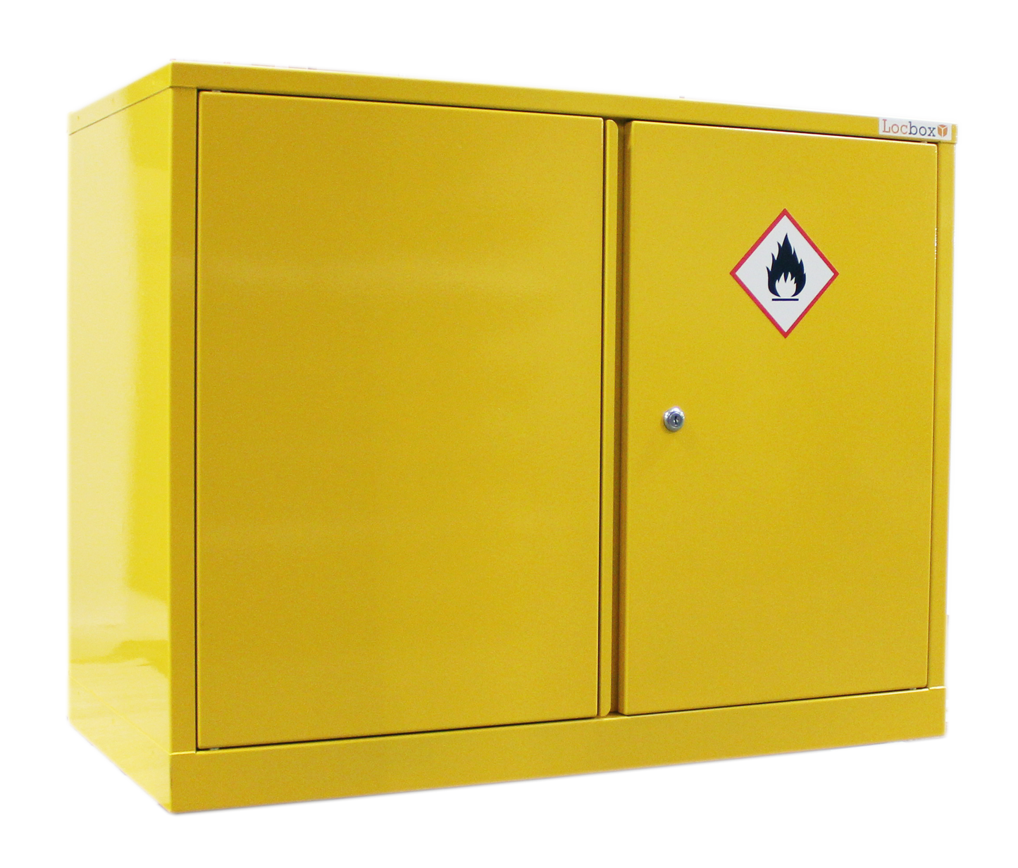 Pharmacy Medical - HAZARDOUS SUBSTANCE CABINET | DOUBLE DOOR, ONE SHELF | S or M | YELLOW