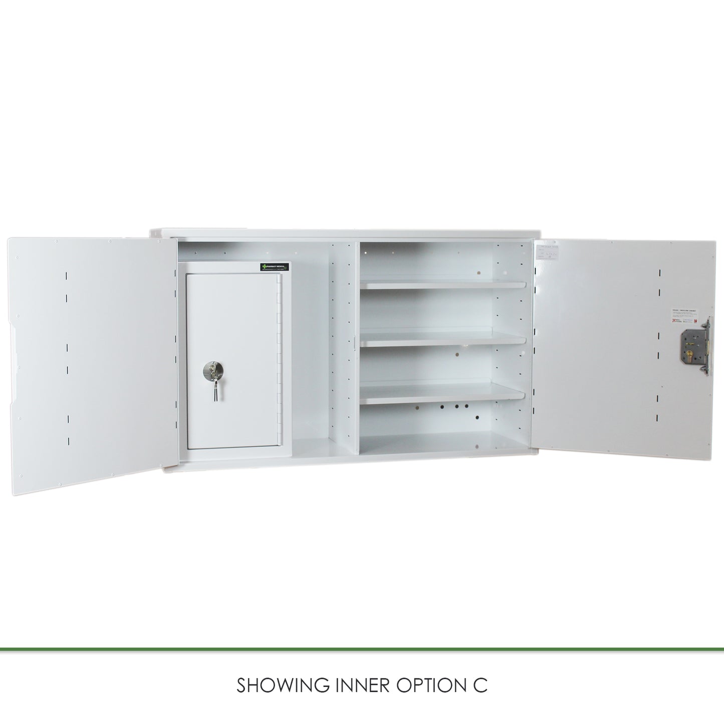 HECCMC403A MEDICINE / DRUGS CABINET 600 X 1000 X 300mm - internal view