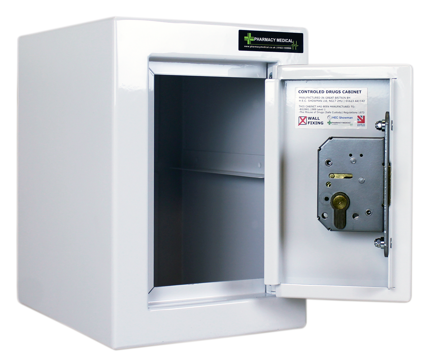 Pharmacy Medical - HECDC001 CONTROLLED DRUGS CABINET | 1 SHELF (Removable) | R or L HINGE