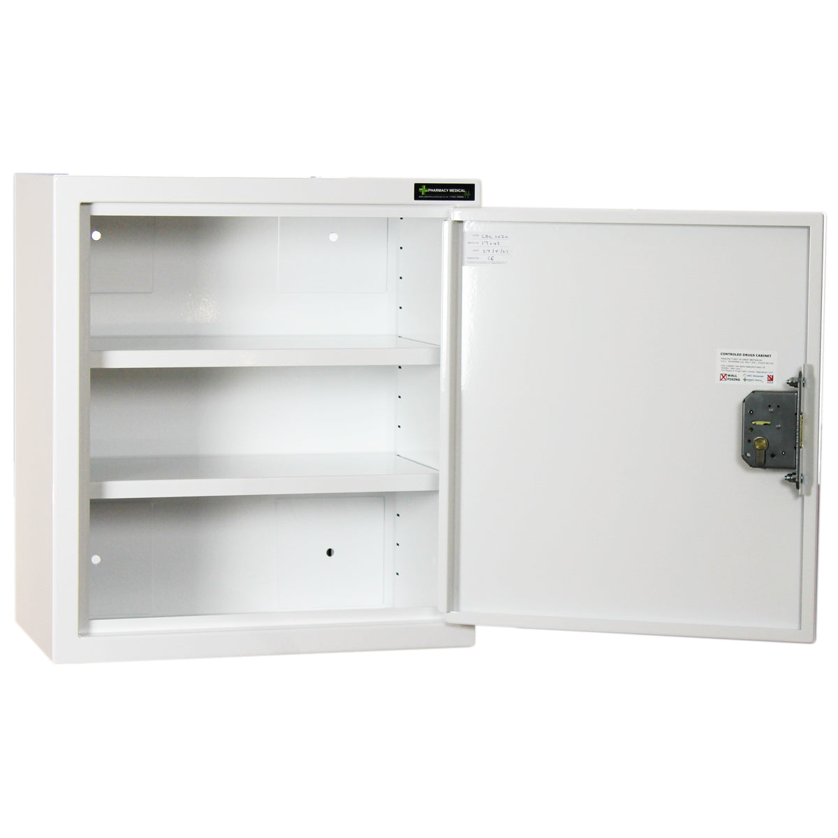 Pharmacy Medical - HECDC1020 CONTROLLED DRUGS CABINET | 2 SHELVES (Adjustable) | R or L HINGE, optional warning light