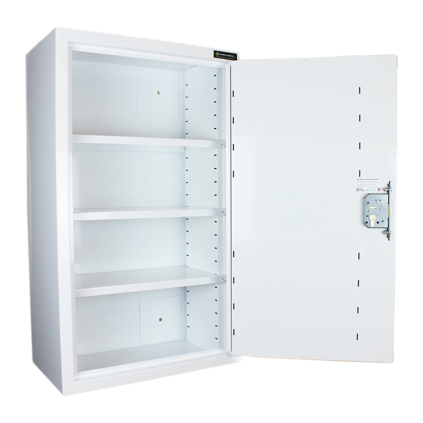 Pharmacy Medical - HECDC1030 CONTROLLED DRUGS CABINET | 3 SHELVES (Adjustable) | R or L HINGE, optional warning light