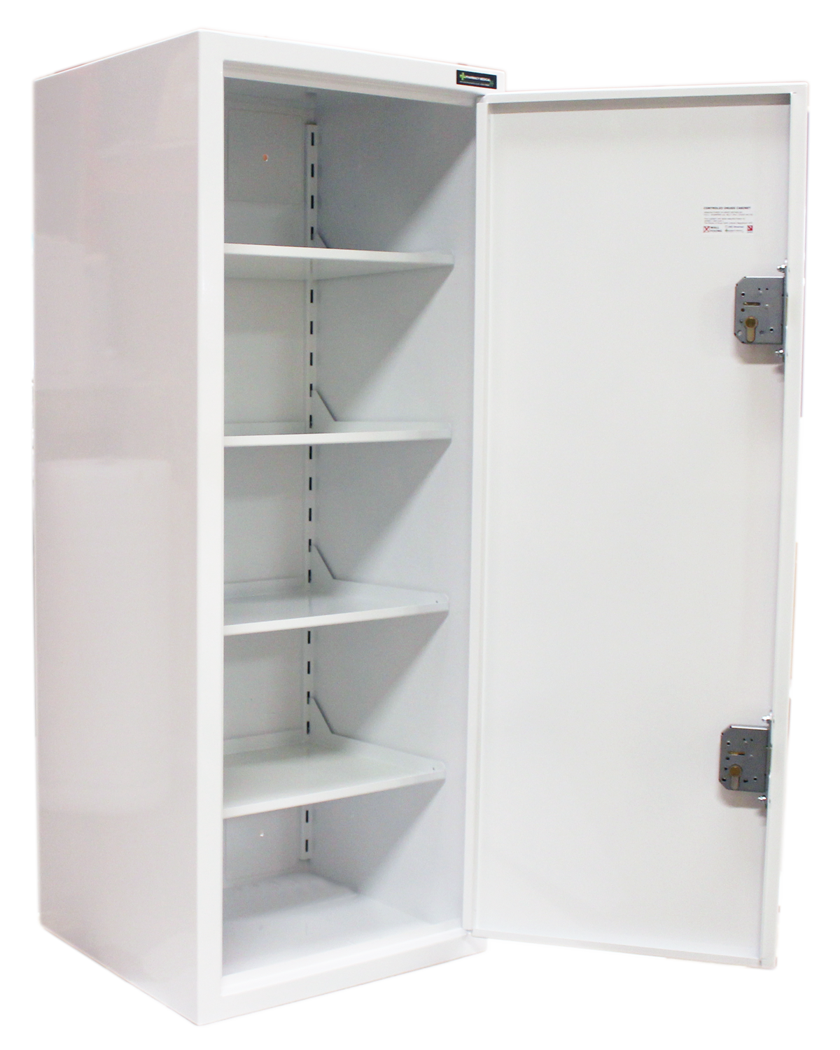 Pharmacy Medical - HECDC1050 CONTROLLED DRUGS CABINET 1250 X 500 X 450mm | 4 SHELVES (Adjustable) | R or L HINGE, optional warning light
