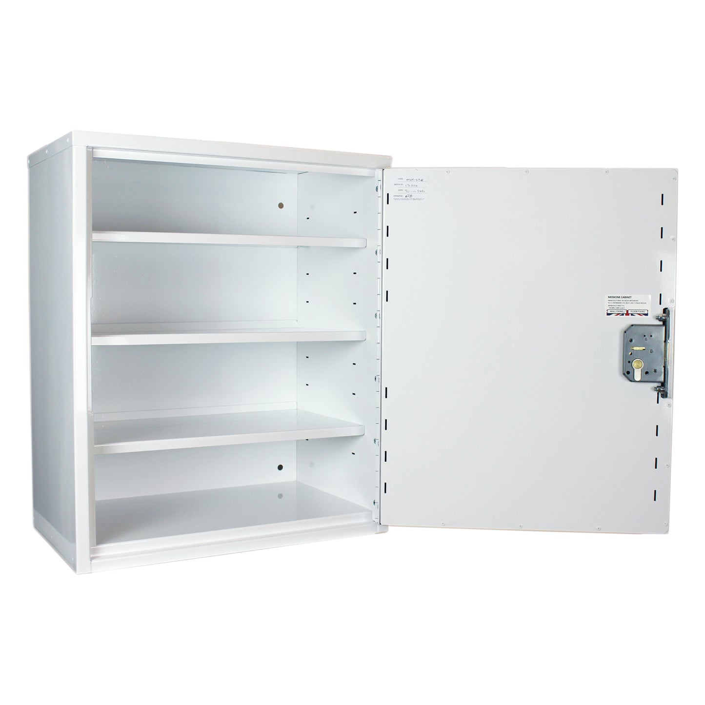 Pharmacy Medical - HECMC250 MEDICINE / DRUGS CABINET 600 X 500 X 300mm | 2 FULL DEPTH SHELVES | R or L HINGE, optional warning light
