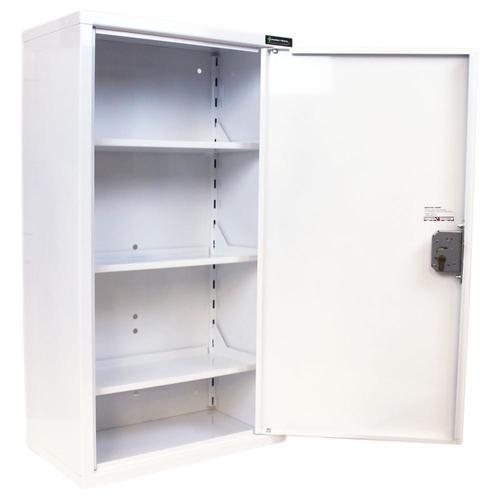 Pharmacy Medical - HECMC351 MEDICINE / DRUGS CABINET 900 X 500 X 300mm | 4 INTERNAL SHELVES + 3 DOOR SHELVES | R or L HINGE, optional warning light