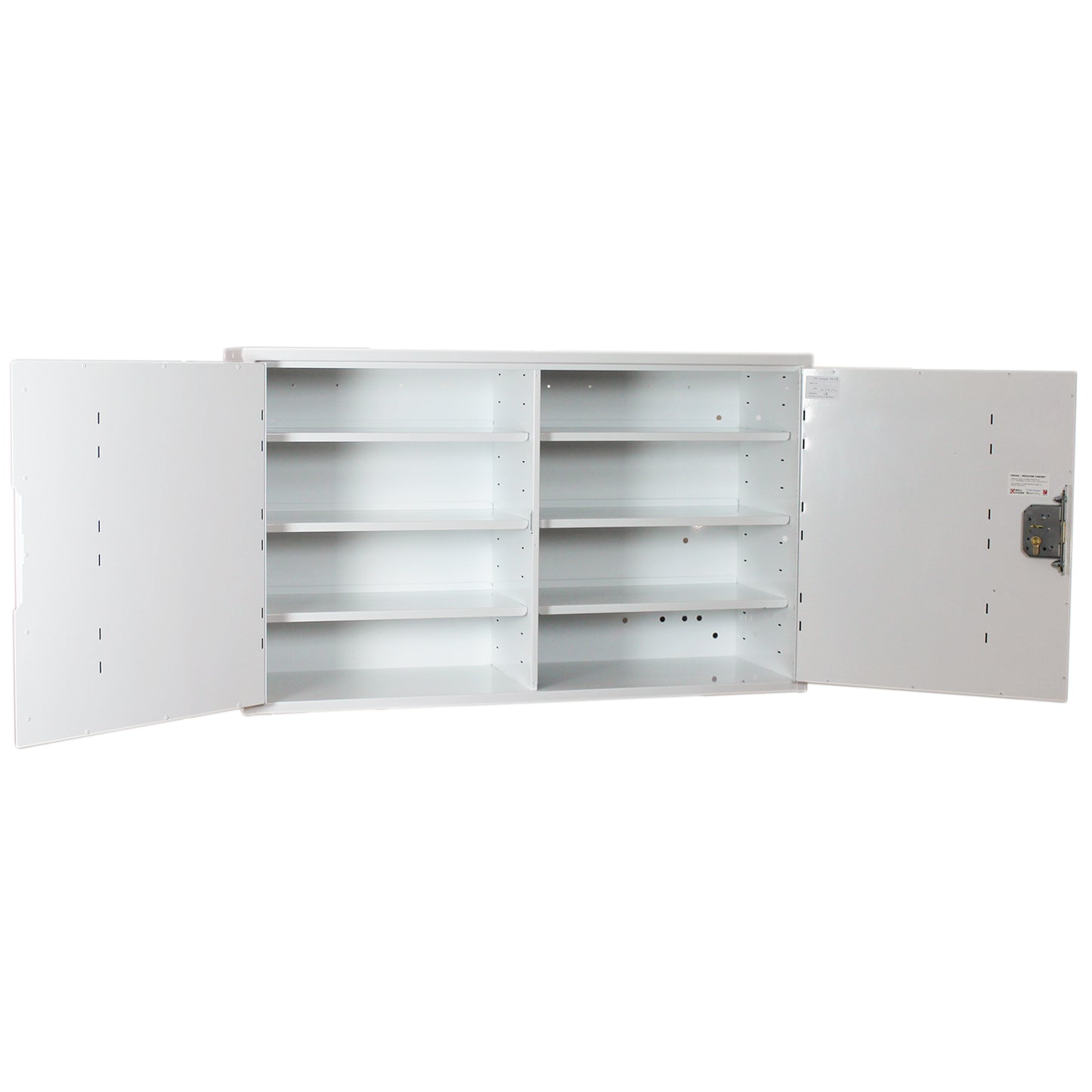 Pharmacy Medical - HECMC403 MEDICINE / DRUGS CABINET 600 X 1000 X 300mm | 6 FULL DEPTH SHELVES | DOUBLE DOOR | Optional warning light
