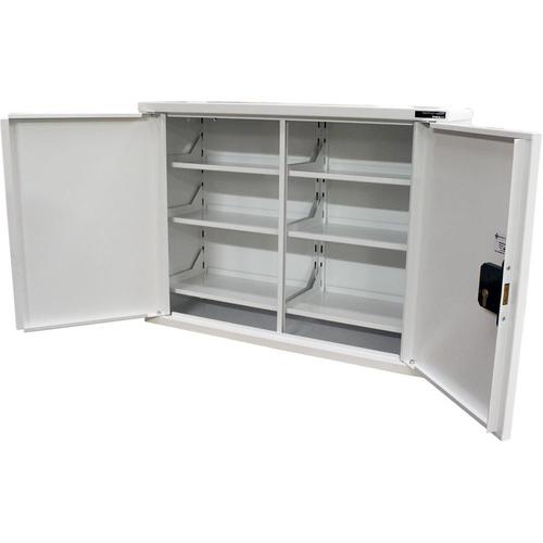 Pharmacy Medical - HECMC411 MEDICINE / DRUGS CABINET | 6 INTERNAL SHELVES + 6 DOOR SHELVES | DOUBLE DOOR | Optional warning light