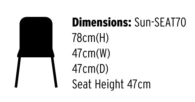 Sunflower - Neptune Visitor Chair with Grey Vinyl Upholstered Seat Pad