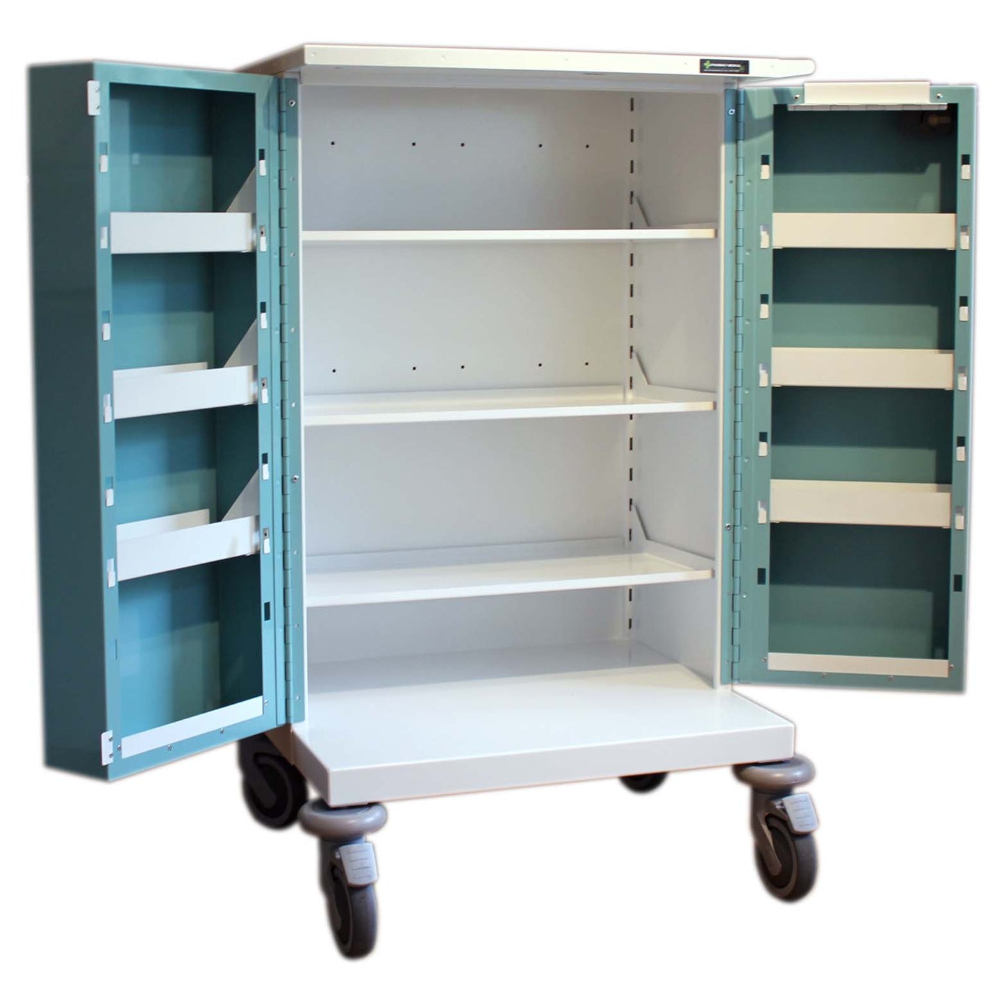 Double Door Medicine Drugs Trolley
