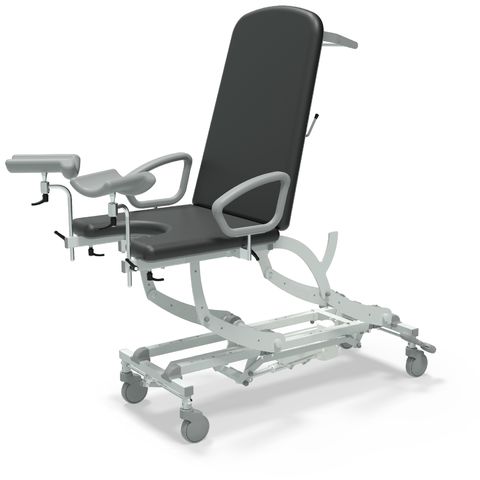 Seers - CLINNOVA Gynae 1 Electric couch, gas assisted back, hand switch, with base and wheel options (265Kg SWL)