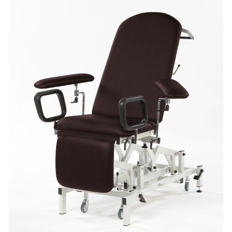 Seers - Medicare Phlebotomy Electric Couch (240Kg SWL) with manual backrest (RWD) - dark brown