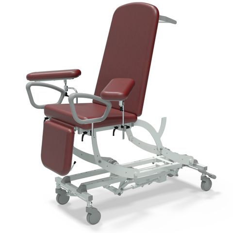 Seers - CLINNOVA Phlebotomy 2 Electric couch, electric back rest and gas assisted foot rest, classic base with wheel and switch options (265Kg SWL)
