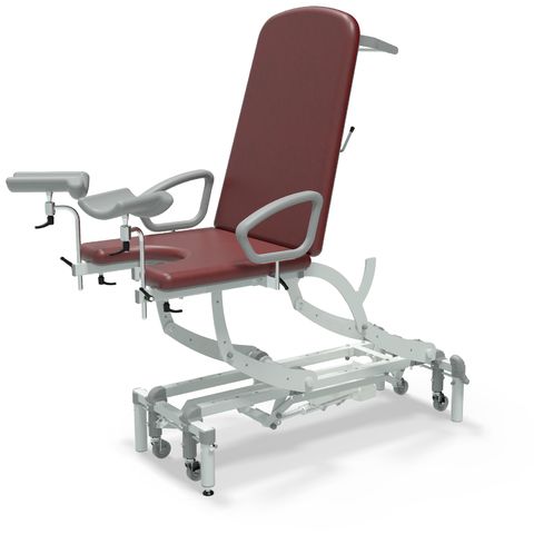 Seers - CLINNOVA Gynae 1 Electric couch, gas assisted back and foot rest, classic base with wheel and foot switch options (265Kg SWL)