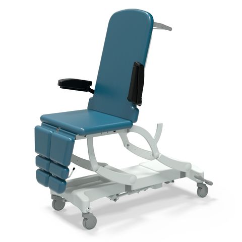 Seers - CLINNOVA Versa 2 Electric couch, 3 section, electric, back rest and gas assisted foot rest, premium base with wheel and switch options (265Kg SWL)