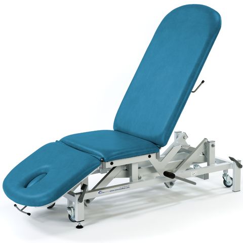 Seers - Therapy 3 Section Hydraulic Couch blue - lowered