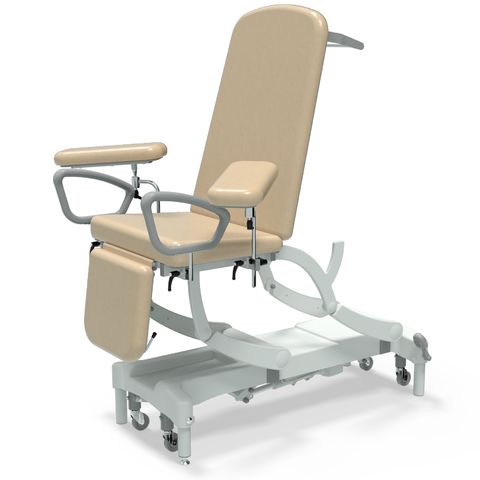 Seers - CLINNOVA Phlebotomy 2 Electric couch, electric back rest and gas assisted foot rest, premium base with wheel and switch options (265Kg SWL)