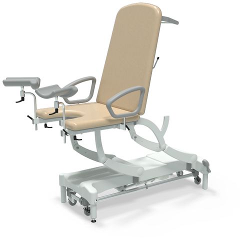 Seers - CLINNOVA Gynae 1 Electric couch, gas assisted back and foot rest, premium base with wheel and foot switch options (265Kg SWL)