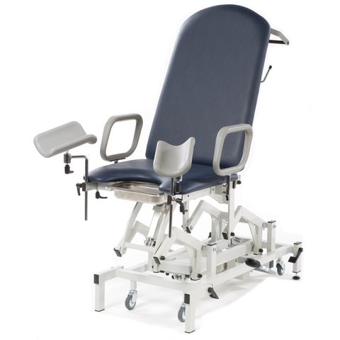 Seers - Medicare Gynaecology Hydraulic Couch with gas assisted backrest - navy