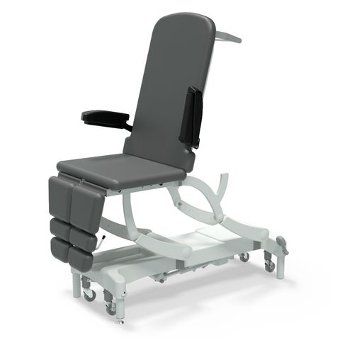 Seers - CLINNOVA Versa 2 Electric couch, 3 section, electric, back rest and gas assisted foot rest, premium base with wheel and switch options (265Kg SWL)