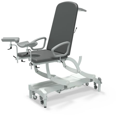 Seers - CLINNOVA Gynae 1 Electric couch, gas assisted back, hand switch, with base and wheel options (265Kg SWL)