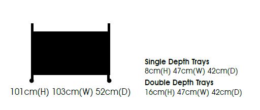 Sunflower - VISTA 100 Trolley - 8 Single/2 Double Trays