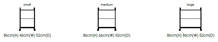Sunflower - Dressing Trolley, 3 Stainless Steel Trays 46cm wide