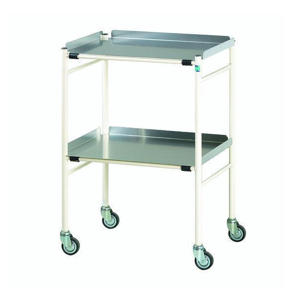 Doherty Halifax Dressing Trolley 63cm x 47cm steel frame.