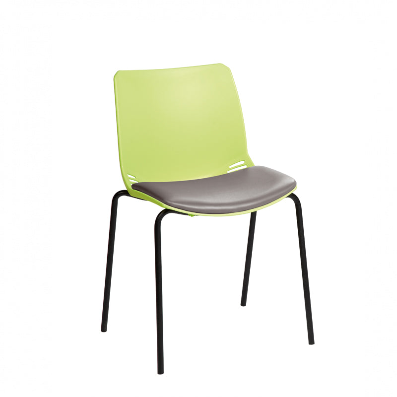 Sunflower - Neptune Visitor Chair with Grey Vinyl Upholstered Seat Pad
