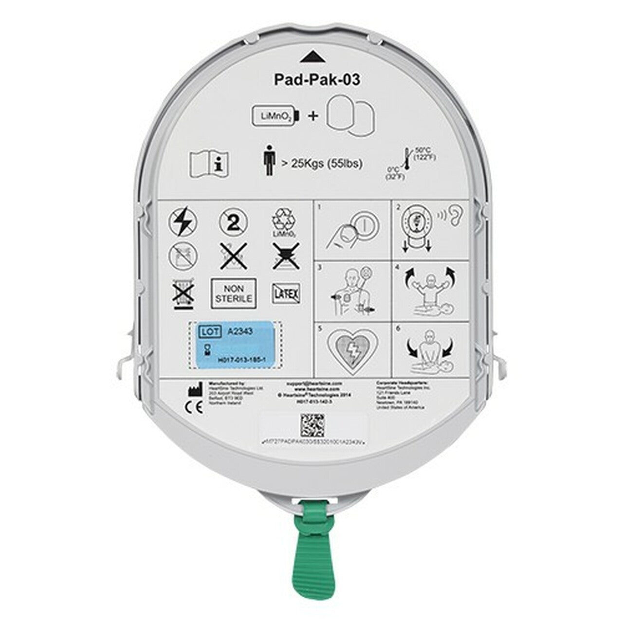 Heartsine Samaritan Adult Pad-Pak-03 inc Combined Battery