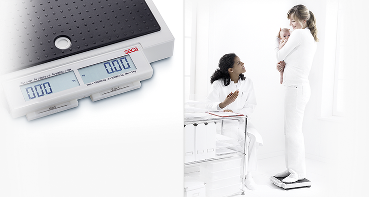 seca 874 - Electronic flat scale with double facing display