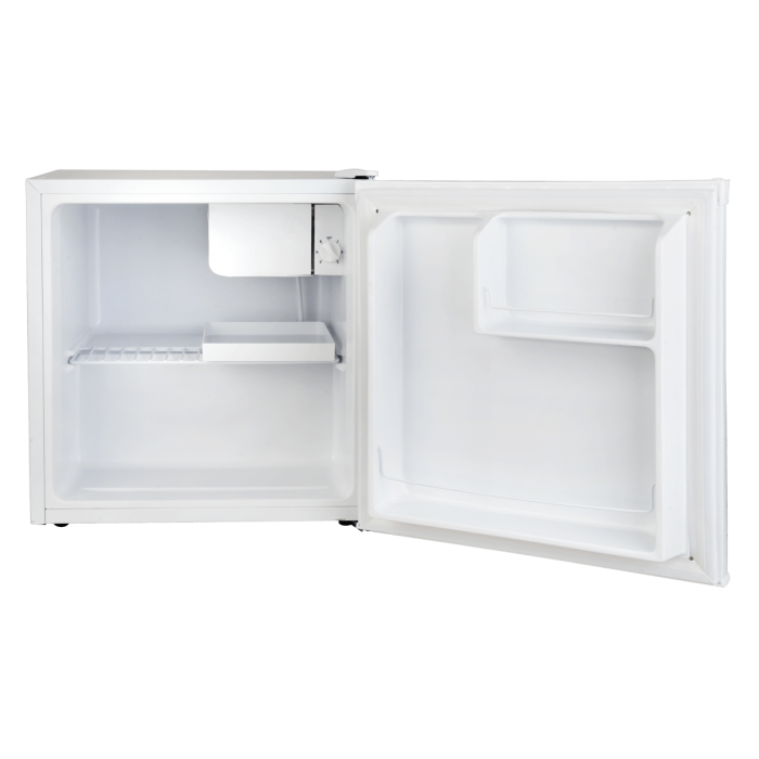 Complete internal view of compact medical fridge