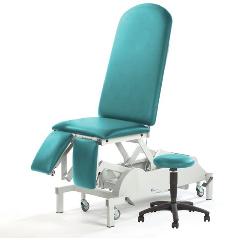 Seers - Medicare Deluxe Orthopaedic electric tilt Couch (240Kg SWL) with base cover, matching stool and accessory (RWD)