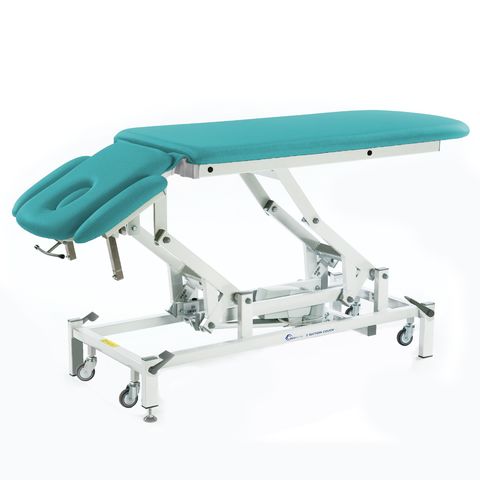 Seers - Therapy 2 Section Electric Couch, with plus head section - aqua blue
