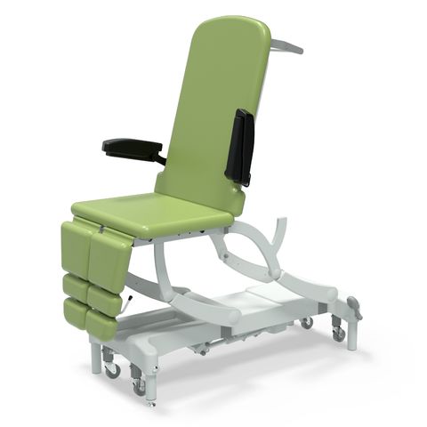 Seers - CLINNOVA Versa 2 Electric couch, 3 section, electric, back rest and gas assisted foot rest, premium base with wheel and switch options (265Kg SWL)