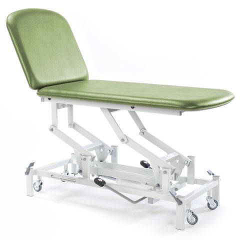 Seers 2 section hydraulic couch - green