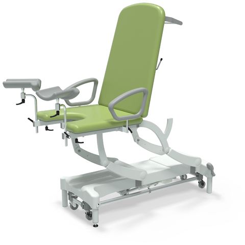 Seers - CLINNOVA Gynae 1 Electric couch, gas assisted back and foot rest, premium base with wheel and foot switch options (265Kg SWL)
