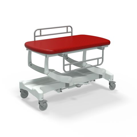 Seers - CLINNOVA Mobile Hygiene Hydraulic Table Small (125cm), incl. side support rails with wheel and base options (265Kg SWL)