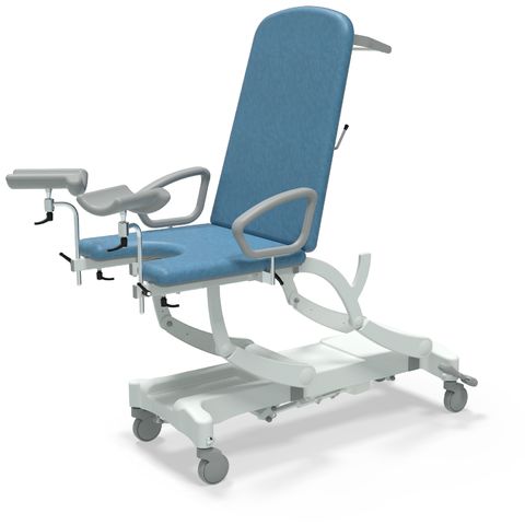 Seers - CLINNOVA Gynae 1 Electric couch, gas assisted back and foot rest, premium base with wheel and foot switch options (265Kg SWL)
