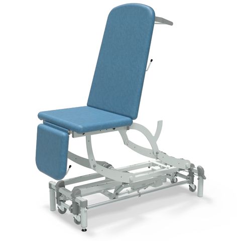 Seers - CLINNOVA Ultra 1 Electric couch, 3 section, gas assisted back and foot rest, classic base with wheel and foot switch options (265Kg SWL)