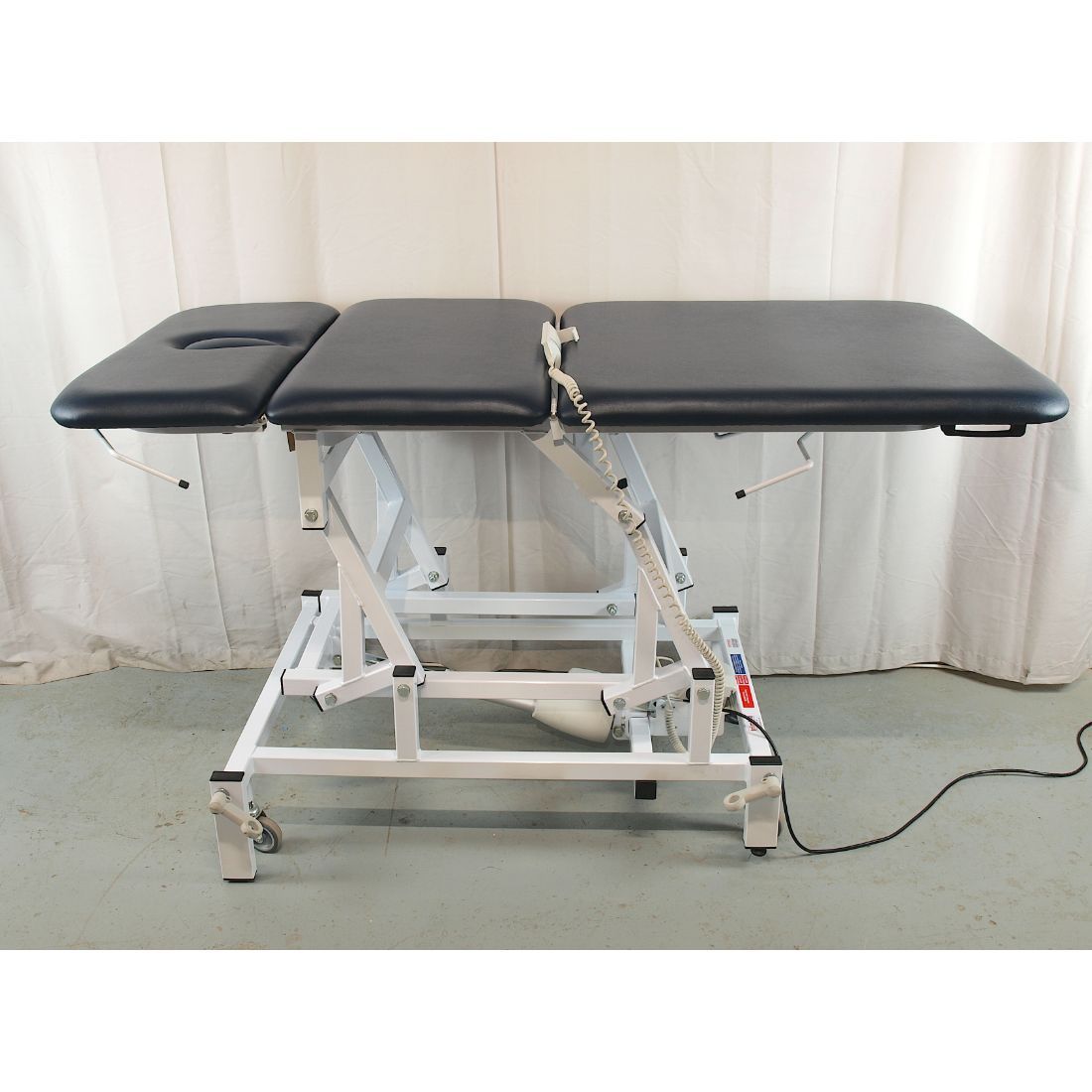 Bristol Maid 3 Section Electric Bariatric Couch with NEW Dark Blue Upholstery