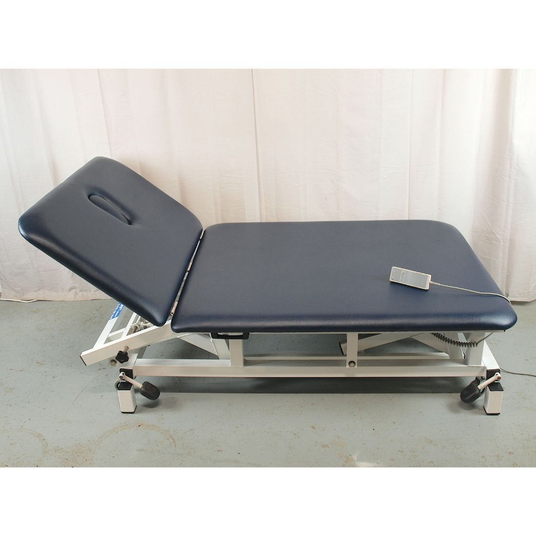 Bristol Maid 3 Section Electric Bariatric Couch with NEW Dark Blue Upholstery