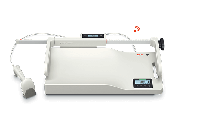 seca 336i - Digital class III flat weighing tray baby scale with inbuilt carry handle, bi-directional WiFi connectivity & USB port for bar code scanner