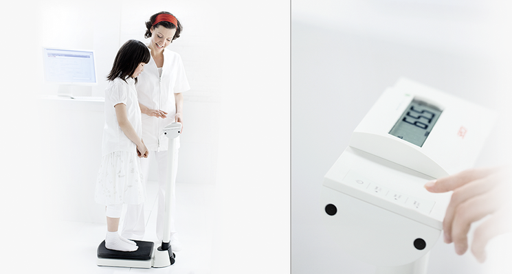 seca 704r - Class III high capacity digital column scale, extremely robust large base, BMI. RS232 interface - ideal for Renal Units