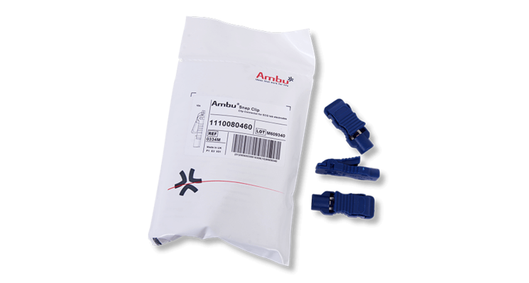 Seca Snapclip Connectors - Snapclip connectors for disposable snap and tab electrodes (fits 3 mm and 4 mm patient cables)