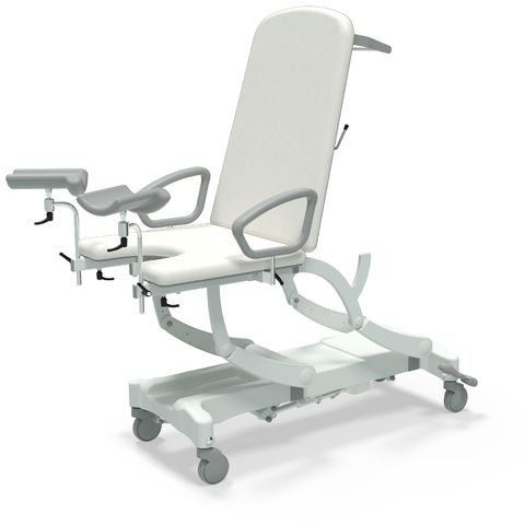 Seers - CLINNOVA Gynae 1 Electric couch, gas assisted back and foot rest, premium base with wheel and foot switch options (265Kg SWL)