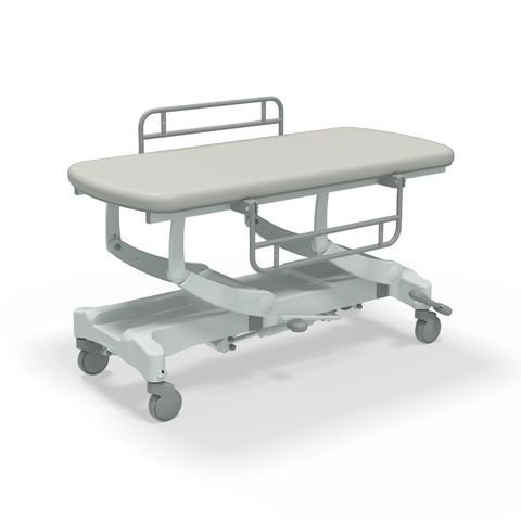 Seers - CLINNOVA Mobile Hygiene Hydraulic Table Medium (155cm), incl. side support rails with wheel and base options (265Kg SWL)
