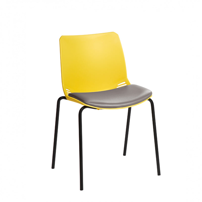 Sunflower - Neptune Visitor Chair with Grey Vinyl Upholstered Seat Pad