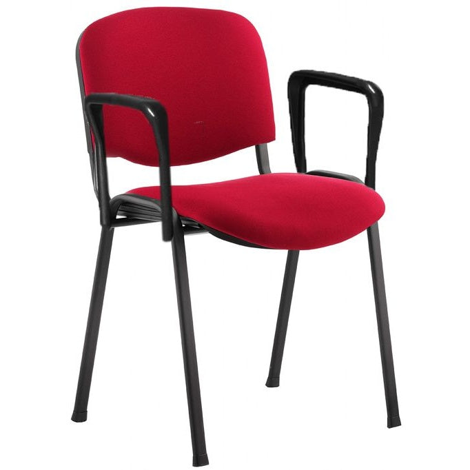 Black Frame Conference Chair With Arms-  Must be ordered in x4 packs